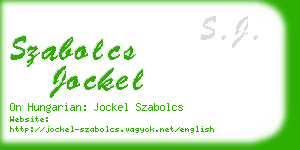 szabolcs jockel business card